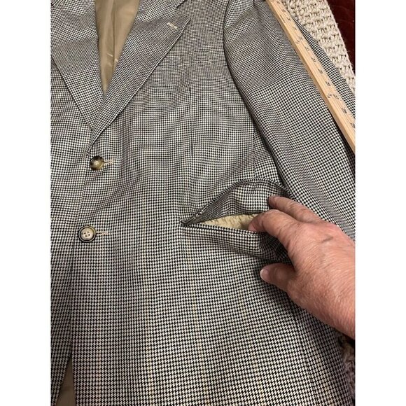 Bert Pulitzer Mens Collectors Edition Houndstooth Blazer R38 Silk & Wool Blend - Picture 13 of 16